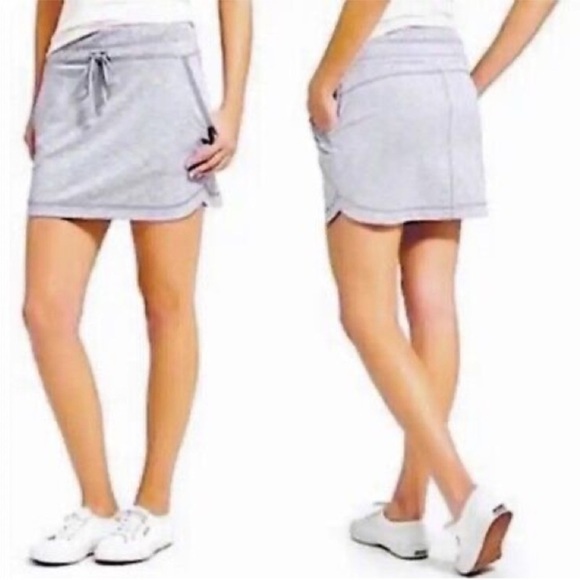 Athleta Techie Terry Mini Skirt Gray Women’s Size S - Picture 2 of 8